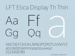 Шрифт LFT Etica Display Th
